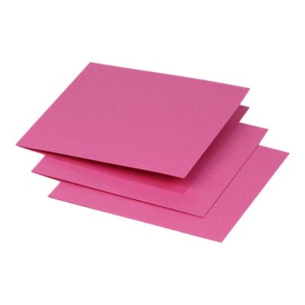 Cartes pliées Pollen - 25 feuilles - 116 x 116 mm - 210 g/m² Rose fuschia pour correspondance