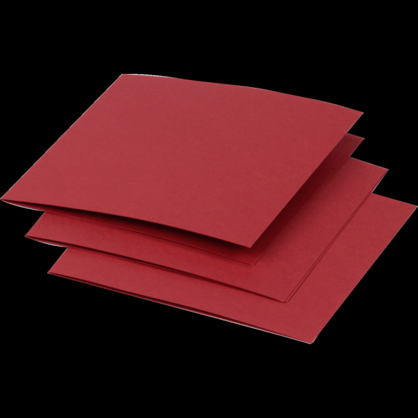 Cartes pliées Clairefontaine Pollen 116x116 mm - Rouge groseille pour invitations