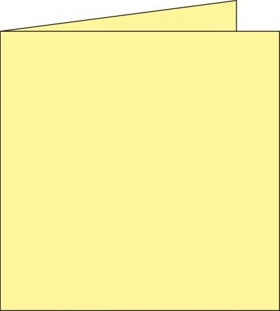 Cartes pliées Clairefontaine Pollen 135x135 mm - Canari 210 g/m² - Pour correspondance festive