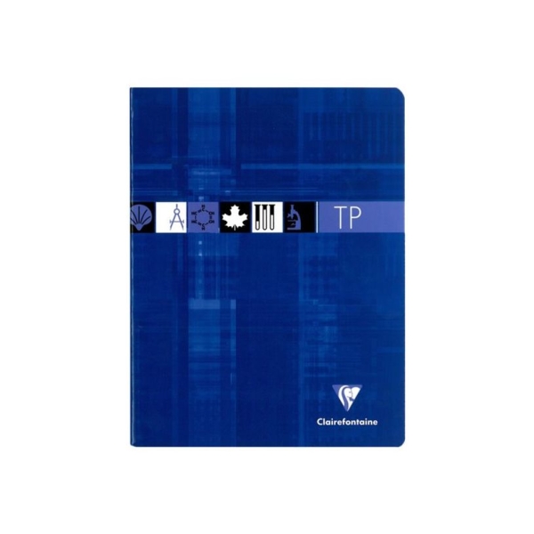 Cahier Agrafé Travaux Pratiques Clairefontaine 3727C - 17x22 cm 80 Pages Grands Carreaux 90g Unies 125g Couverture Pelliculée