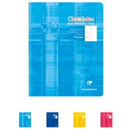 Cahier Clairefontaine 17 x 22 cm - 32 pages grands carreaux - Coloris assortis pour école