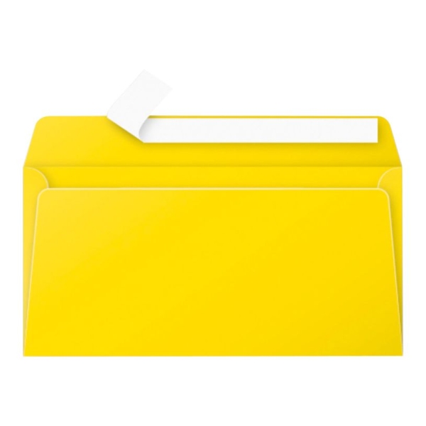Enveloppes Clairefontaine Pollen 110x220 mm - Jaune Soleil, Lot de 20 pour correspondance
