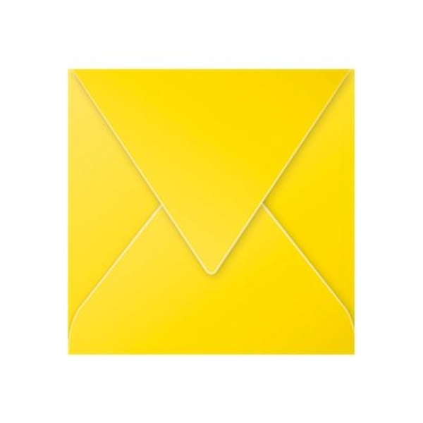 Enveloppes Clairefontaine Pollen 140x140 mm - Jaune soleil - Pour correspondance