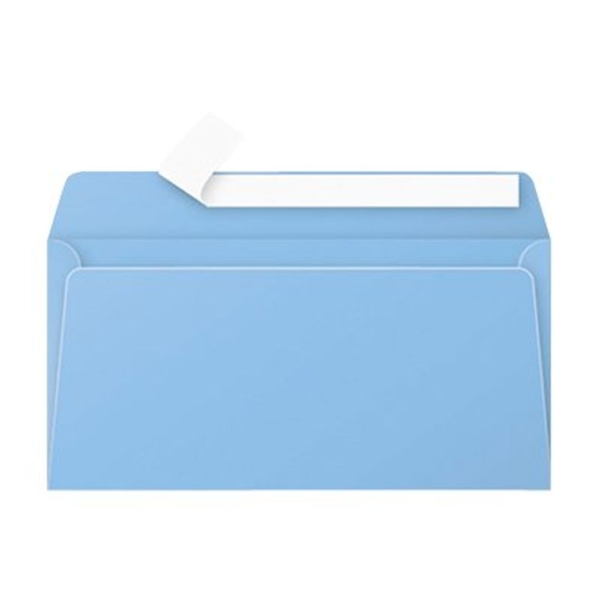 Enveloppes Clairefontaine Pollen 110x220 mm - Bleu Lavande, Lot de 20 pour correspondance