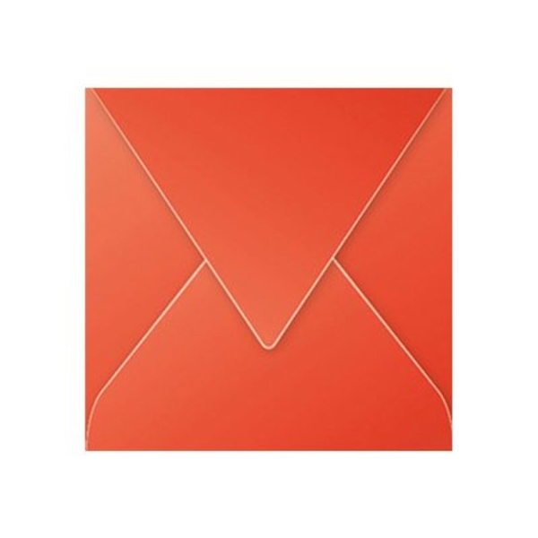 Enveloppes Clairefontaine Pollen 140x140 mm - Rouge corail - Pour correspondance