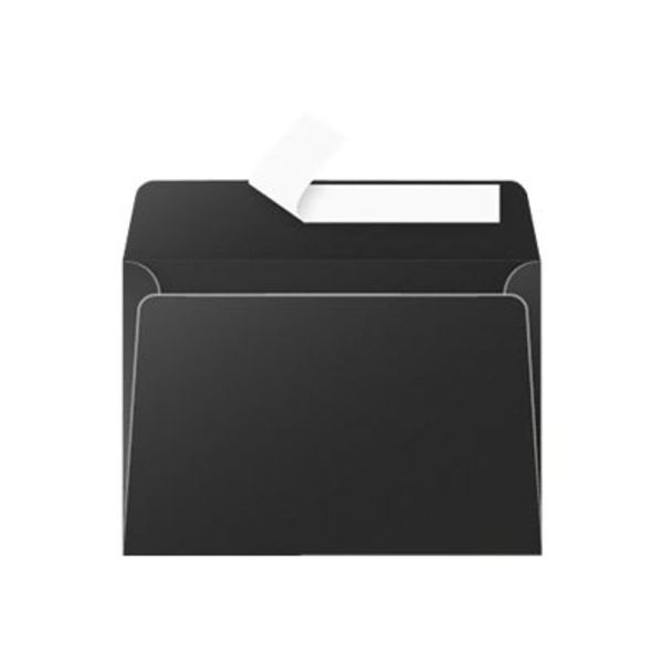 Enveloppes Pollen Clairefontaine Noir - 114x162 mm - Lot de 20 - Pour correspondance formelle et invitations