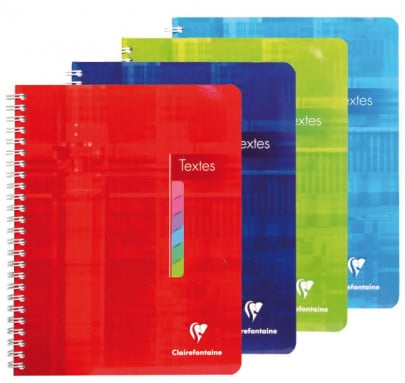 Cahier de textes CLAIREFONTAINE à spirales - Organisation scolaire