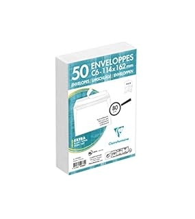 Clairefontaine 59360C Paquet 50 Enveloppes Blanches 80g