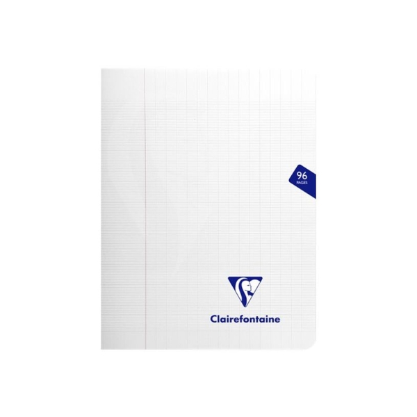 Cahier Petit Format Clairefontaine 303741C - 17 x 22 cm 96 Pages Grands Carreaux Seyes Couverture Polypro