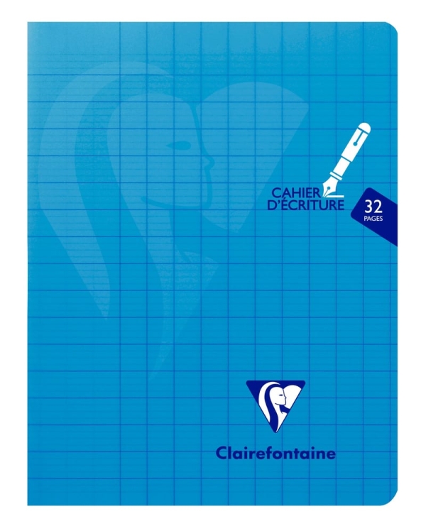 Cahier d'Écriture Clairefontaine Mimesys 303796C - 17x22 cm 32 Pages Grands Carreaux 90 g Couverture Polypro