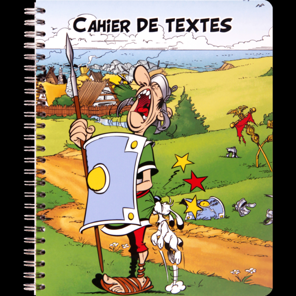 Cahier de textes Idéfix le brave - Reliure spirale pour organisation scolaire et personnelle