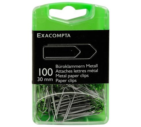 Boîte de 100 trombones attaches lettres métal - 30mm argent - pour organisation bureau et école