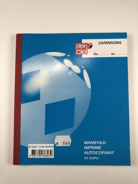 Plein Ciel- Manifold Carnet de livraisons - 50 dupli - 