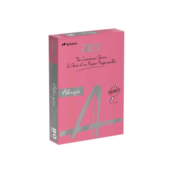 Ramette papier couleur Grenadine Rey Adagio - A4 (210 x 297 mm) - Papier pour imprimante et bureau