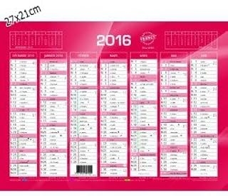Calendrier bancaire Quo Vadis 7 mois par face - 21x27 cm Rouge - Usage bureau ou maison