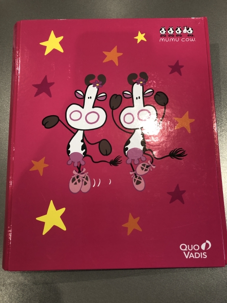Classeur QuoVadis RDC1 Mumu Cow - Dos 40mm pour Organisation Documentaire Bureau