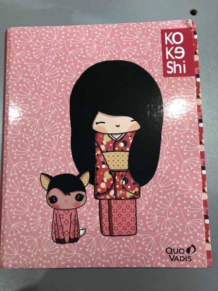 Classeur A4 QUOVADIS Kokeshi - Format A4, Compatible avec Documents et Dossiers de Bureau