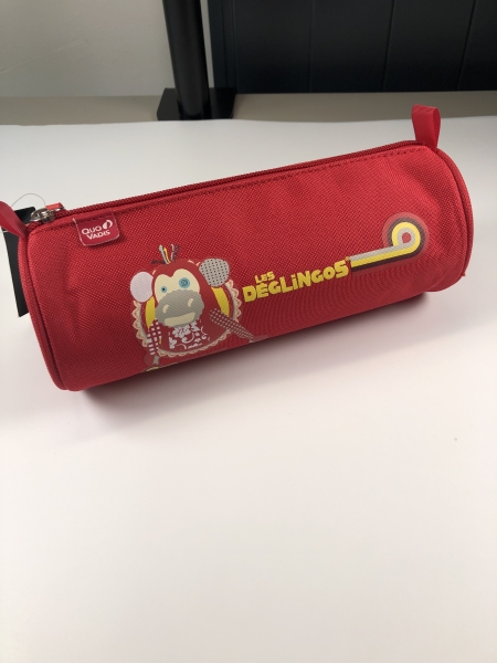 Trousse ronde Quo Vadis Déglingos - Design coloré, 20x8 cm, Fermeture éclair