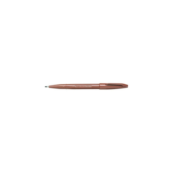Stylo feutre PentelArts Sign Pen S520 - pointe fine marron pour écriture et dessin artistique