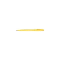 Stylo feutre PentelArts Sign Pen S520 - pointe fine, encre jaune, pour dessin et écriture artistique