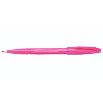 Stylo feutre PentelArts Sign Pen S520 - pointe fine, encre rose, pour dessin et écriture artistique