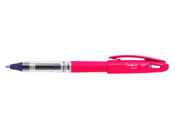 Stylo roller Pentel EnerGel Tradio - Encre Fluo Rose Séchage Rapide 0.7mm Pour Écriture Fréquente