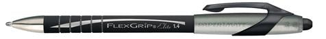 Stylo bille Paper Mate Flexgrip Elite Noir - Pointe large pour écriture fluide et confortable