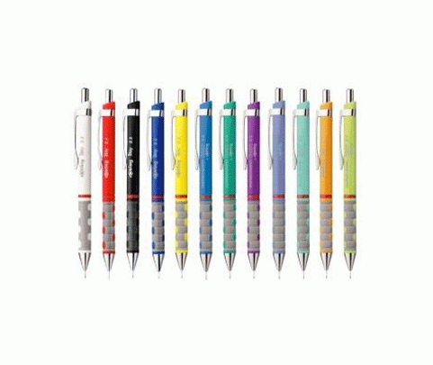 Porte-mines Rotring Tikky - 0,7 mm HB Pastel Bleu Mer pour écriture et dessin scolaire