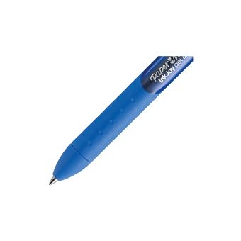 Stylo roller Paper Mate Inkjoy Gel - Pointe moyenne, encre gel bleue, rétractable pour écriture bureau et école
