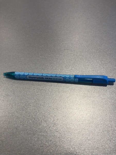 Stylo automatique Paper Mate Inkjoy 1.0 M - Bleu clair pour écriture fluide et précise