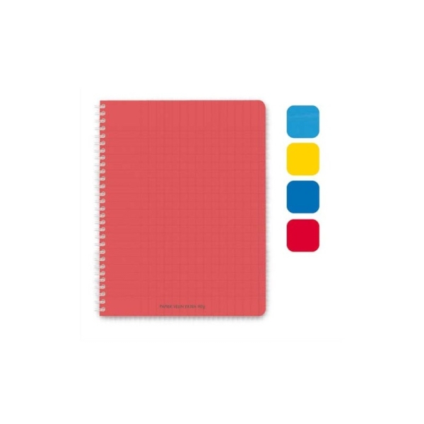 Cahier spiralé 17x22 cm 100 pages - Format pratique pour école et bureau