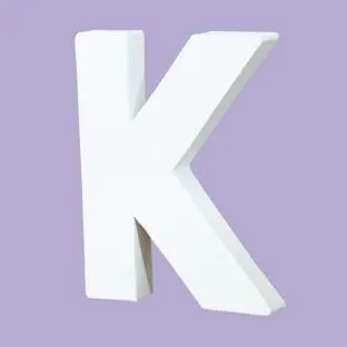 Lettre décoration 3D Decopatch K - 12 cm pour décoration et loisirs créatifs manuels