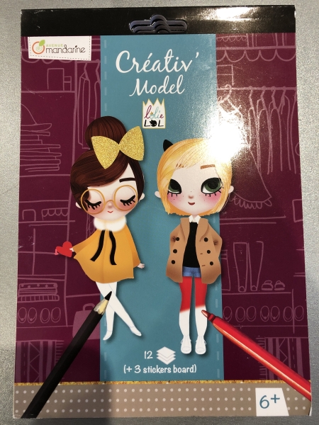 Livret de coloriage et création de tenues Creative Model Lolie LOL - Pour jeune fille, loisirs créatifs et mode