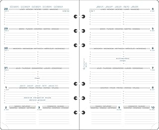 Recharge semainier Exacompta Exatime 17 - 172x105 mm, semaine sur 1 page, millésimé, pour agenda