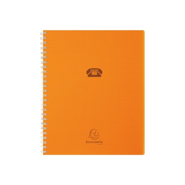 Répertoire Exacompta Linicolor - Couverture rigide Format A5 - Pages lignées pour bureau et organisation