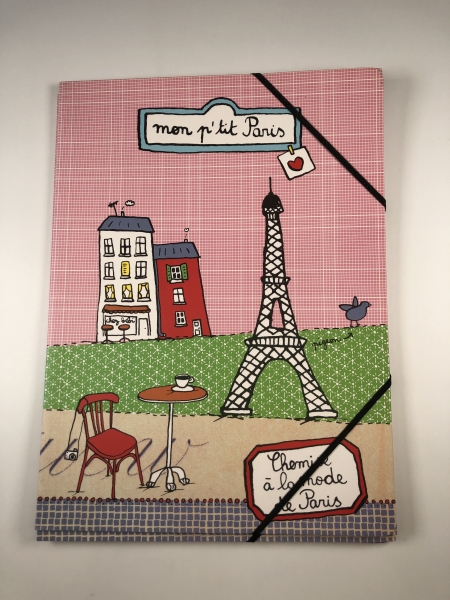 Chemise 3 rabats Monp'tit Paris - Rangement documents A4 pour bureau et école