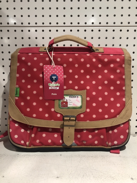 Cartable TANN'S Héritage Pois - 38 cm - Sac à dos scolaire pour enfants à la rentrée