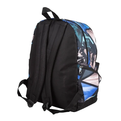 Sac à dos Freegun Photoprint - 2 compartiments, poche avant, garçon, noir, gris, bleu, pour école