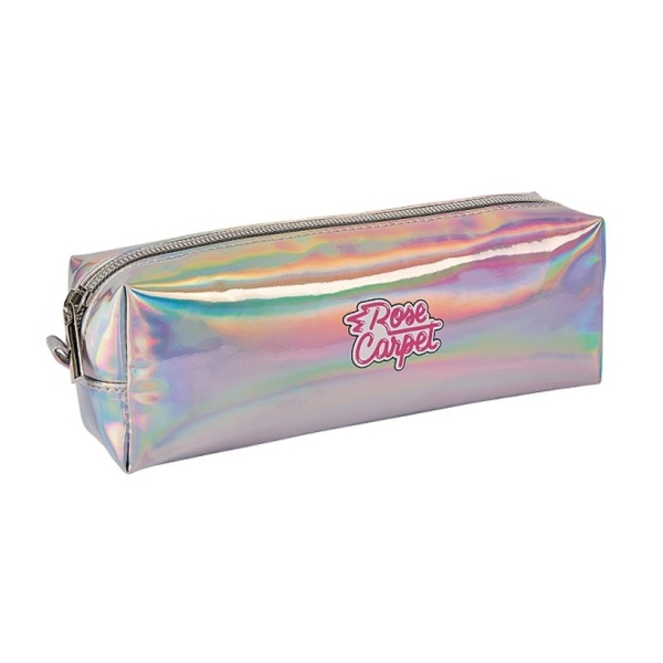 Trousse rose Oberthur Carpet Iridescent - 22 cm 1 compartiment pour école et bureau