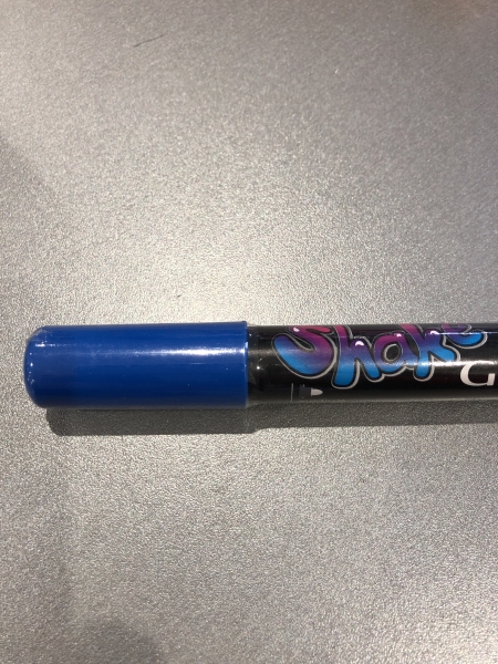 Marqueur à encre Graph'it Shake - 4 mm - Bleu métallisé 6150 pour dessin et écriture sur papier et tissu