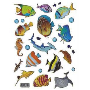 Planche de stickers relief Majestick Poisson Clown - Décoration créative et activités enfants
