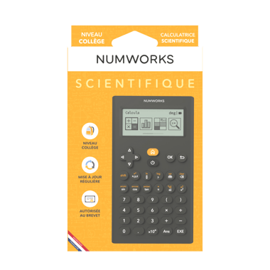Calculatrice scientifique NumWorks - Collège - Noir - Fonctions avancées pour mathématiques et sciences