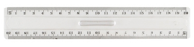 Règle plate Wonday 300 mm plastique avec poignée - outil de mesure pour école et bureau