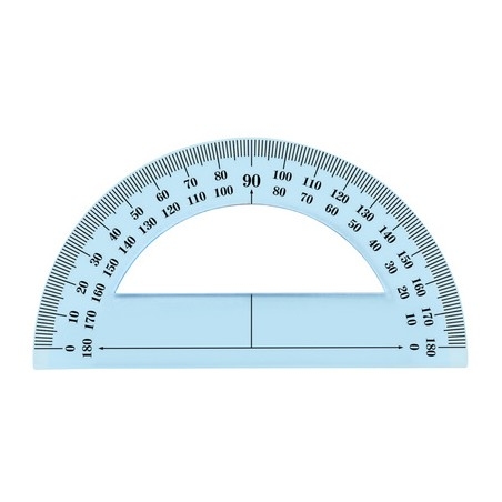 Rapporteur Wonday 180 degrés 120mm incassable en plastique - Pour école et bureau