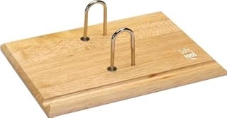 Socle pour Bloc Éphéméride Wonday - Bois Clair Arceaux Métal 200x150x30mm Usage Bureau