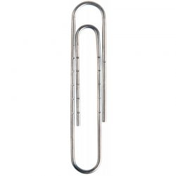Trombones ondulés Wonday - 10 pièces 77 mm nickelé - Pour organisation bureau et école