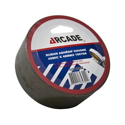 Ruban adhésif havane - 100 m x 48 mm - Emballage, fixation, usage domestique et professionnel