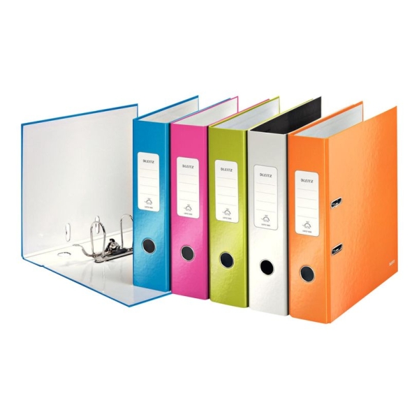Classeur à levier Leitz WOW 180° - Dos 80 mm A4 pour 600 feuilles couleurs assorties