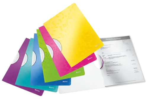 Pince à dessin ColorClip Leitz WOW - PP Rose, 30 feuilles, Format A4, pour bureau et école