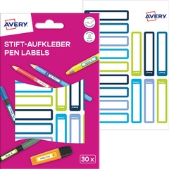 Étiquette pour stylo Avery - papier 10 x 50 mm avec cadre coloré pour organisation scolaire et bureau